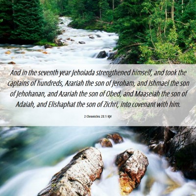 Picture 06 - 2 Chronicles 23:1 KJV - And in the seventh year Jehoiada strengthened - Bible Verse Picture