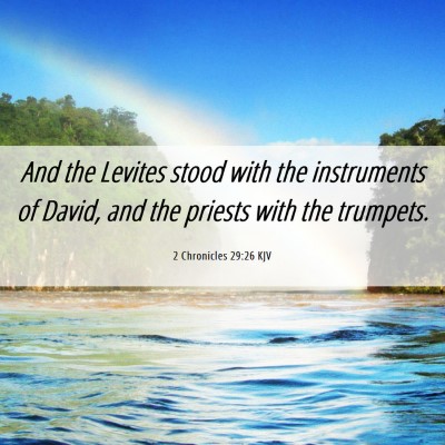 Picture 06 - 2 Chronicles 29:26 KJV - And the Levites stood with the instruments of - Bible Verse Picture