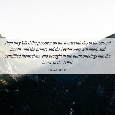 Picture 06 - 2 Chronicles 30:15 KJV - Then they killed the passover on the fourteenth - Bible Verse Picture