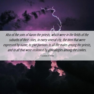 Picture 06 - 2 Chronicles 31:19 KJV - Also of the sons of Aaron the priests, which were - Bible Verse Picture