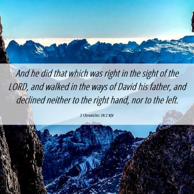 Picture 06 - 2 Chronicles 34:2 KJV - And he did that which was right in the sight of - Bible Verse Picture
