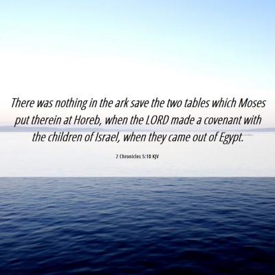 Picture 06 - 2 Chronicles 5:10 KJV - There was nothing in the ark save the two tables - Bible Verse Picture