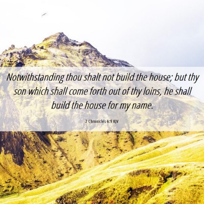 Picture 06 - 2 Chronicles 6:9 KJV - Notwithstanding thou shalt not build the house; - Bible Verse Picture