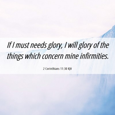 Picture 06 - 2 Corinthians 11:30 KJV - If I must needs glory, I will glory of the things - Bible Verse Picture