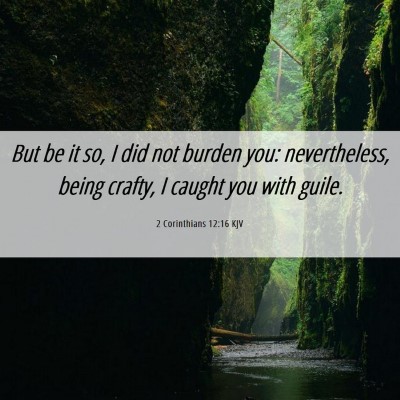Picture 06 - 2 Corinthians 12:16 KJV - But be it so, I did not burden you: nevertheless, - Bible Verse Picture