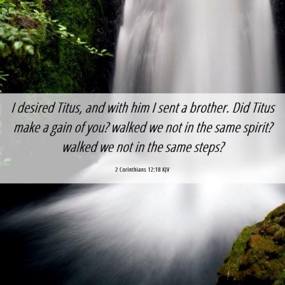 Picture 06 - 2 Corinthians 12:18 KJV - I desired Titus, and with him I sent a brother. - Bible Verse Picture