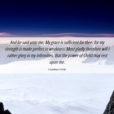 Picture 06 - 2 Corinthians 12:9 KJV - And he said unto me, My grace is sufficient for - Bible Verse Picture