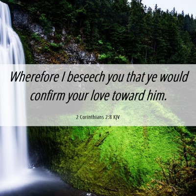 Picture 06 - 2 Corinthians 2:8 KJV - Wherefore I beseech you that ye would confirm - Bible Verse Picture
