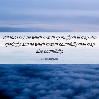 Picture 06 - 2 Corinthians 9:6 KJV - But this I say, He which soweth sparingly shall - Bible Verse Picture