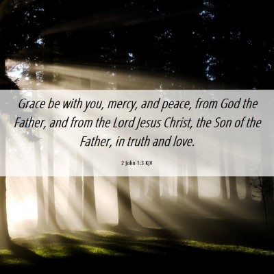 Picture 06 - 2 John 1:3 KJV - Grace be with you, mercy, and peace, from God the - Bible Verse Picture