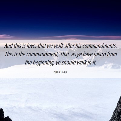 Picture 06 - 2 John 1:6 KJV - And this is love, that we walk after his - Bible Verse Picture