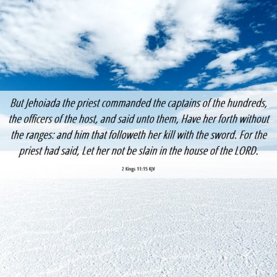 Picture 06 - 2 Kings 11:15 KJV - But Jehoiada the priest commanded the captains of - Bible Verse Picture