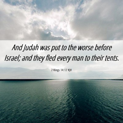 Picture 06 - 2 Kings 14:12 KJV - And Judah was put to the worse before Israel; and - Bible Verse Picture
