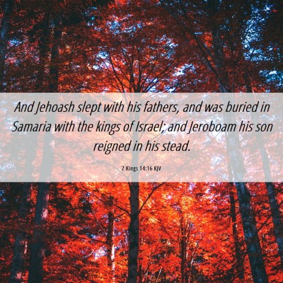 Picture 06 - 2 Kings 14:16 KJV - And Jehoash slept with his fathers, and was - Bible Verse Picture