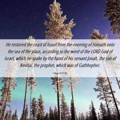 Picture 06 - 2 Kings 14:25 KJV - He restored the coast of Israel from the entering - Bible Verse Picture