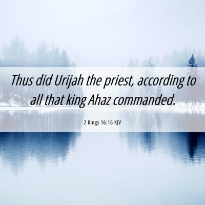 Picture 06 - 2 Kings 16:16 KJV - Thus did Urijah the priest, according to all that - Bible Verse Picture