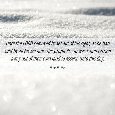 Picture 06 - 2 Kings 17:23 KJV - Until the LORD removed Israel out of his sight, - Bible Verse Picture