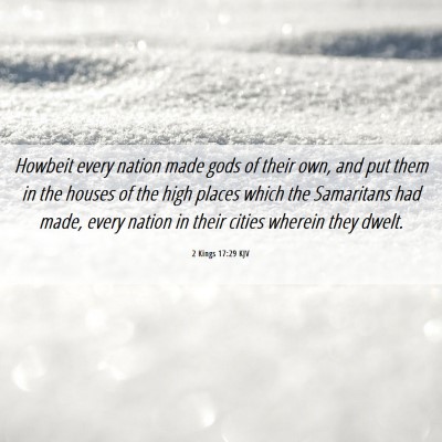 Picture 06 - 2 Kings 17:29 KJV - Howbeit every nation made gods of their own, and - Bible Verse Picture