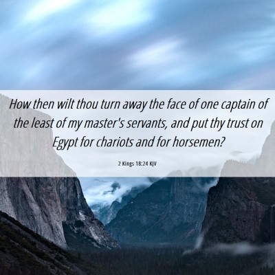 Picture 06 - 2 Kings 18:24 KJV - How then wilt thou turn away the face of one - Bible Verse Picture