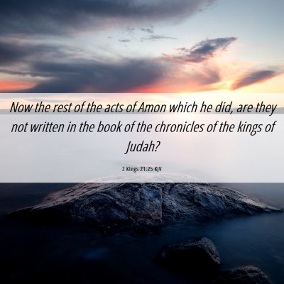 Picture 06 - 2 Kings 21:25 KJV - Now the rest of the acts of Amon which he did, - Bible Verse Picture