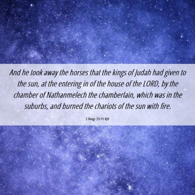 Picture 06 - 2 Kings 23:11 KJV - And he took away the horses that the kings of - Bible Verse Picture