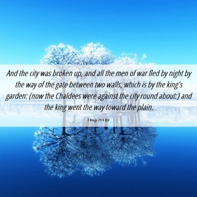 Picture 06 - 2 Kings 25:4 KJV - And the city was broken up, and all the men of - Bible Verse Picture