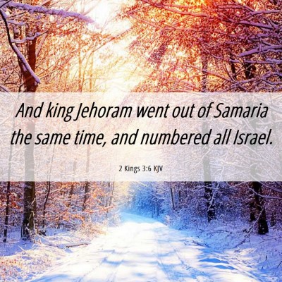 Picture 06 - 2 Kings 3:6 KJV - And king Jehoram went out of Samaria the same - Bible Verse Picture