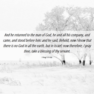 Picture 06 - 2 Kings 5:15 KJV - And he returned to the man of God, he and all his - Bible Verse Picture