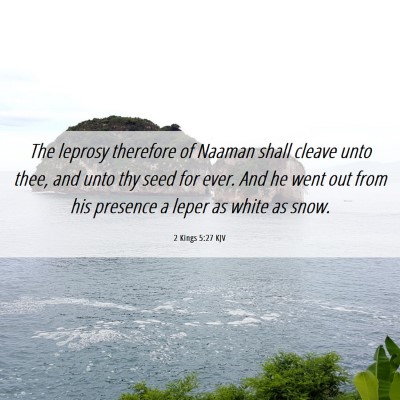 Picture 06 - 2 Kings 5:27 KJV - The leprosy therefore of Naaman shall cleave unto - Bible Verse Picture