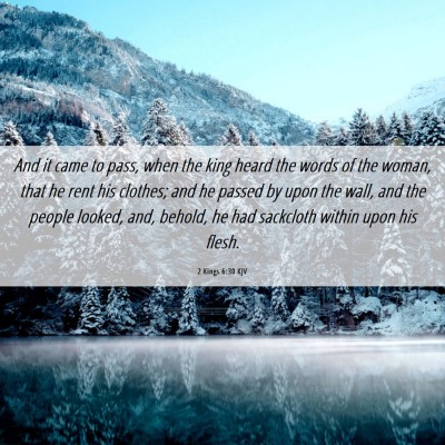 Picture 06 - 2 Kings 6:30 KJV - And it came to pass, when the king heard the - Bible Verse Picture
