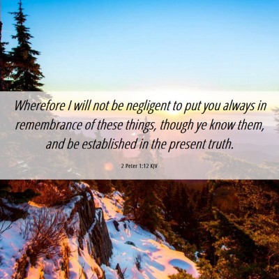 Picture 06 - 2 Peter 1:12 KJV - Wherefore I will not be negligent to put you - Bible Verse Picture