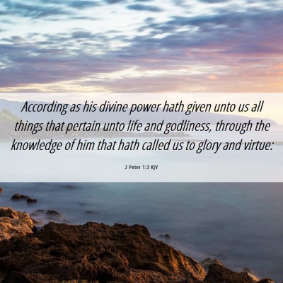 Picture 06 - 2 Peter 1:3 KJV - According as his divine power hath given unto us - Bible Verse Picture
