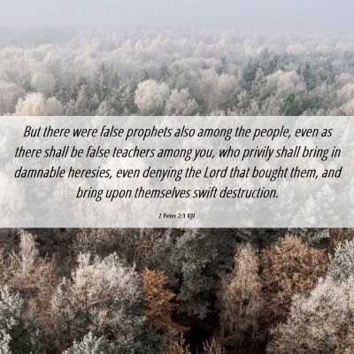 Picture 06 - 2 Peter 2:1 KJV - But there were false prophets also among the - Bible Verse Picture