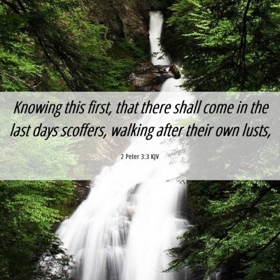 Picture 06 - 2 Peter 3:3 KJV - Knowing this first, that there shall come in the - Bible Verse Picture