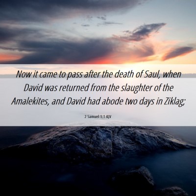 Picture 06 - 2 Samuel 1:1 KJV - Now it came to pass after the death of Saul, when - Bible Verse Picture