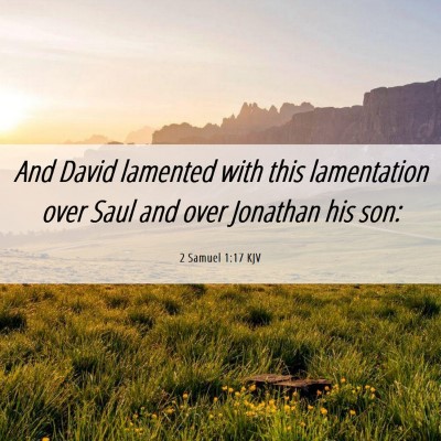 Picture 06 - 2 Samuel 1:17 KJV - And David lamented with this lamentation over - Bible Verse Picture