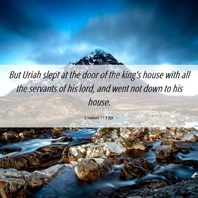 Picture 06 - 2 Samuel 11:9 KJV - But Uriah slept at the door of the king's house - Bible Verse Picture