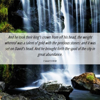 Picture 06 - 2 Samuel 12:30 KJV - And he took their king's crown from off his head, - Bible Verse Picture