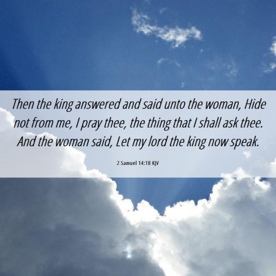 Picture 06 - 2 Samuel 14:18 KJV - Then the king answered and said unto the woman, - Bible Verse Picture