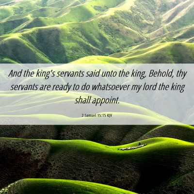 Picture 06 - 2 Samuel 15:15 KJV - And the king's servants said unto the king, - Bible Verse Picture