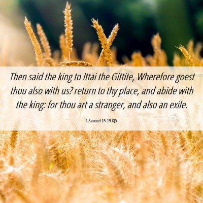 Picture 06 - 2 Samuel 15:19 KJV - Then said the king to Ittai the Gittite, - Bible Verse Picture