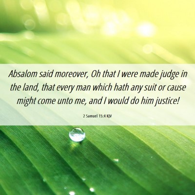 Picture 06 - 2 Samuel 15:4 KJV - Absalom said moreover, Oh that I were made judge - Bible Verse Picture