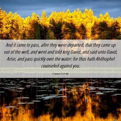Picture 06 - 2 Samuel 17:21 KJV - And it came to pass, after they were departed, - Bible Verse Picture