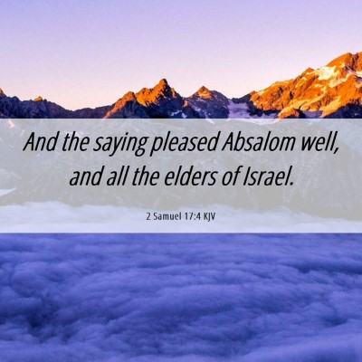 Picture 06 - 2 Samuel 17:4 KJV - And the saying pleased Absalom well, and all the - Bible Verse Picture