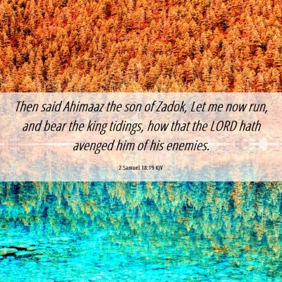 Picture 06 - 2 Samuel 18:19 KJV - Then said Ahimaaz the son of Zadok, Let me now - Bible Verse Picture
