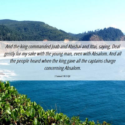 Picture 06 - 2 Samuel 18:5 KJV - And the king commanded Joab and Abishai and - Bible Verse Picture