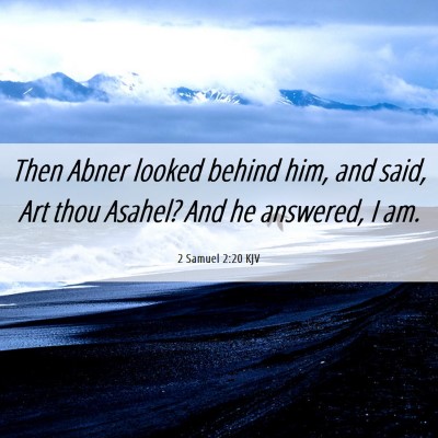 Picture 06 - 2 Samuel 2:20 KJV - Then Abner looked behind him, and said, Art thou - Bible Verse Picture