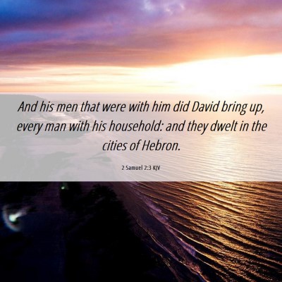 Picture 06 - 2 Samuel 2:3 KJV - And his men that were with him did David bring - Bible Verse Picture