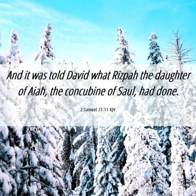 Picture 06 - 2 Samuel 21:11 KJV - And it was told David what Rizpah the daughter of - Bible Verse Picture