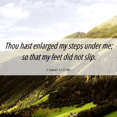 Picture 06 - 2 Samuel 22:37 KJV - Thou hast enlarged my steps under me; so that my - Bible Verse Picture
